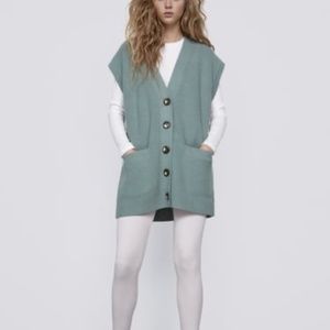 ZARA OVERSIZED KNITWEAR VEST